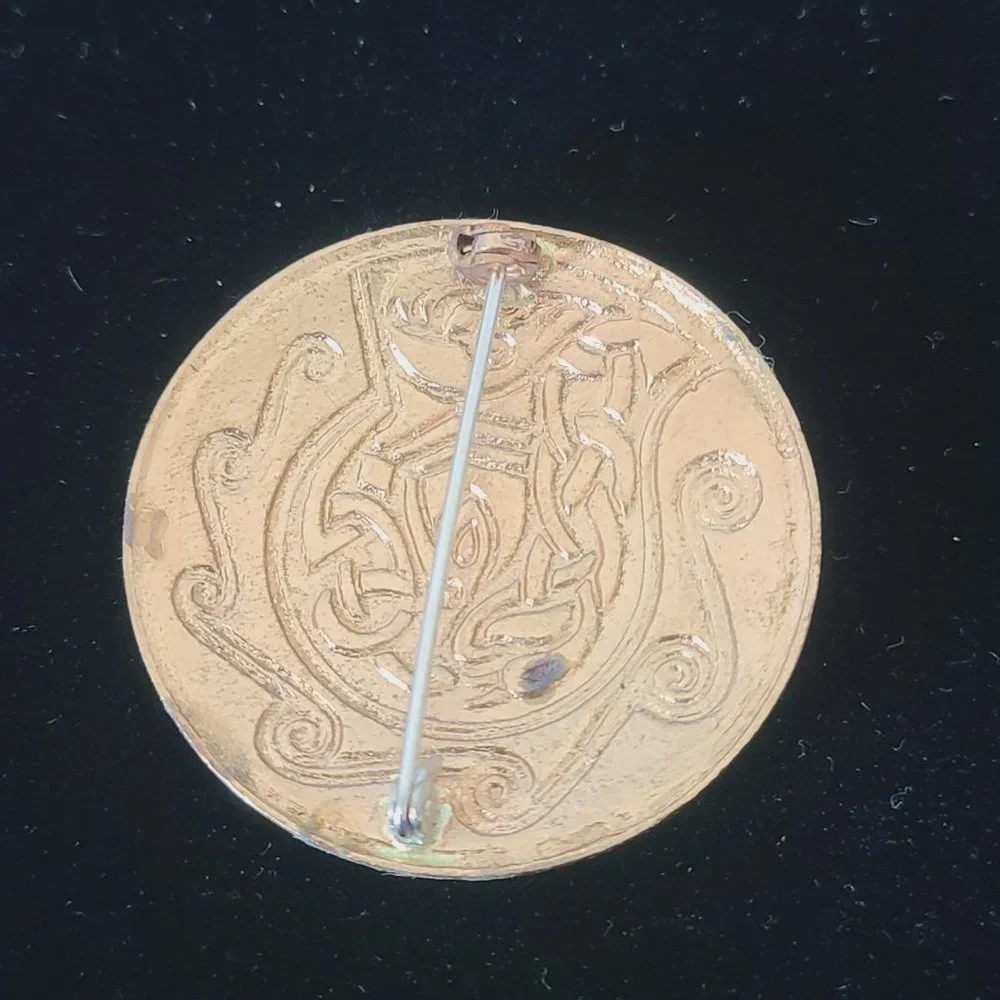 Vintage Tara Ware Book of Kells Enamel Brooch Ireland